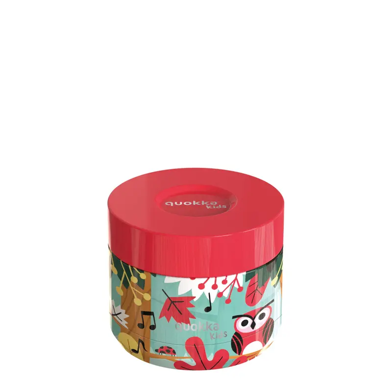 Recipiente de comida QUOKKA KIDS térmico acero inoxidable whim grove birds 360ml