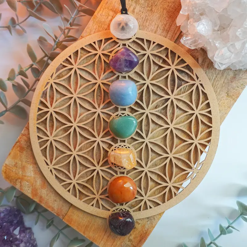 Rejilla de Cristales 7 Chakras - Base para armonización y equilibrio energético