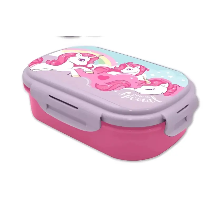 Sandwichera con cubiertos Unicornio ideal para niños y niñas