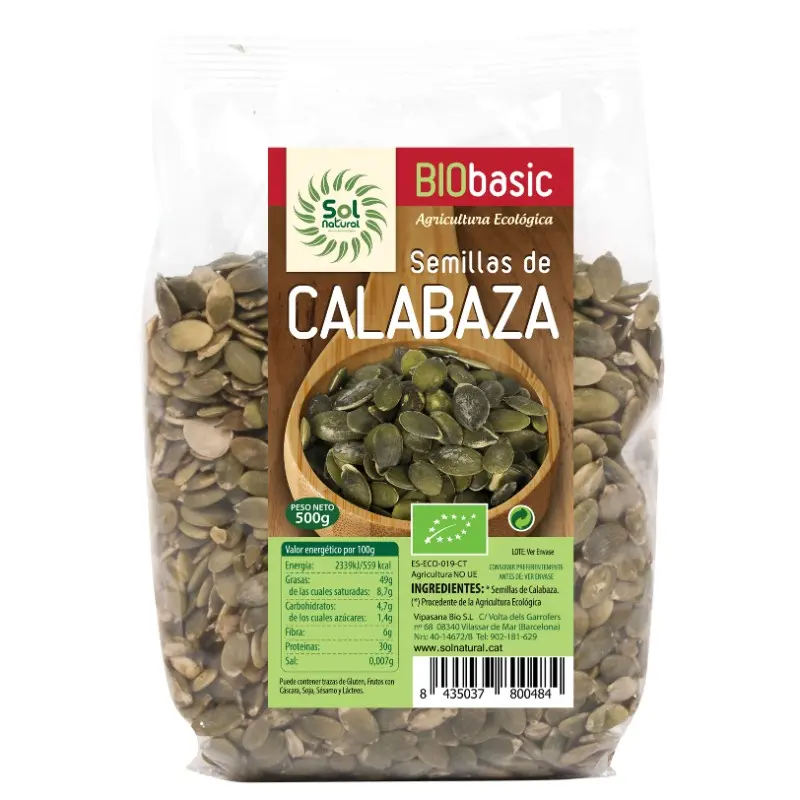 SEMILLAS DE CALABAZA BIO 500 g