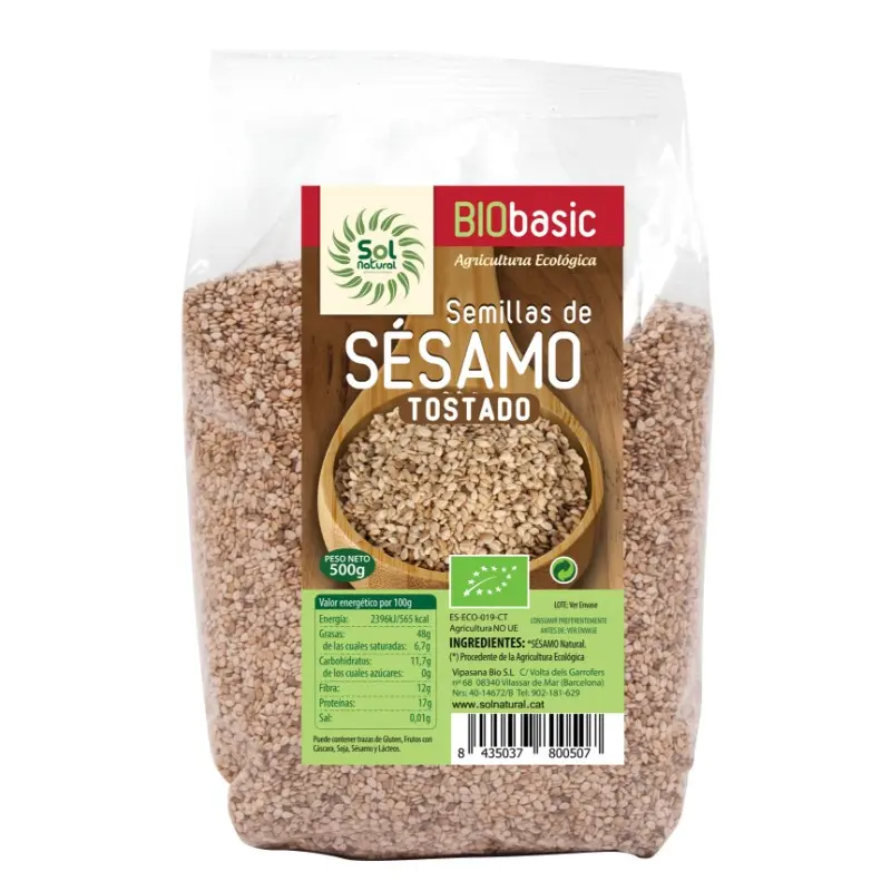 SEMILLAS SESAMO TOSTADO BIO 500 g
