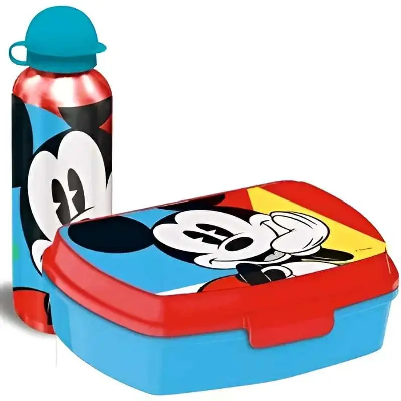 Set de cantimplora aluminio 500ml + Sandwichera Disney Mickey