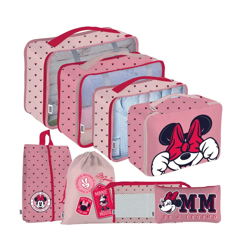 Set de viaje Organizador de equipaje de 8 piezas Minnie Mouse Disney