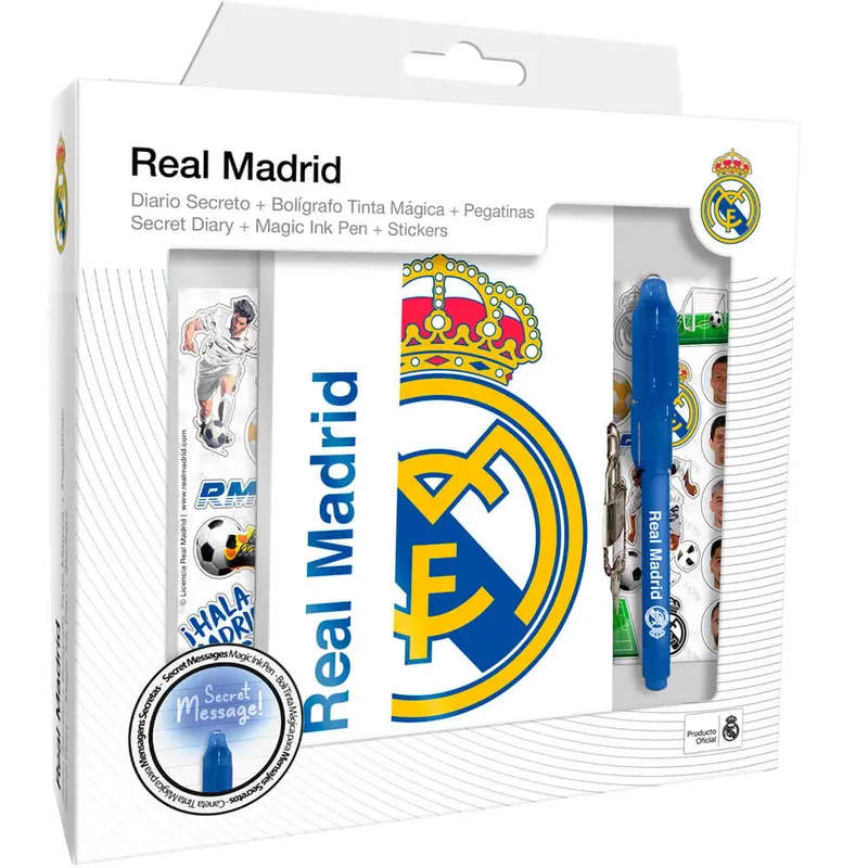 Set diario secreto y bolígrafo de tinta mágica REAL MADRID
