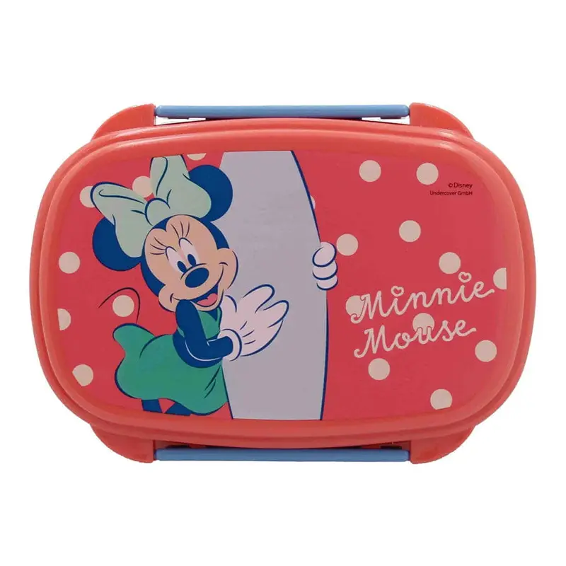 Set sandwichera lonchera tupper con cubiertos Minnie Mouse Disney