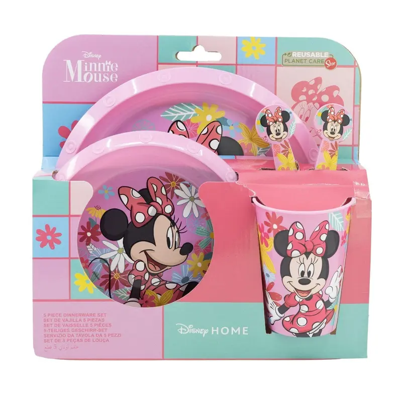 Set vajilla infantil easy Minnie Mouse Disney 5 piezas
