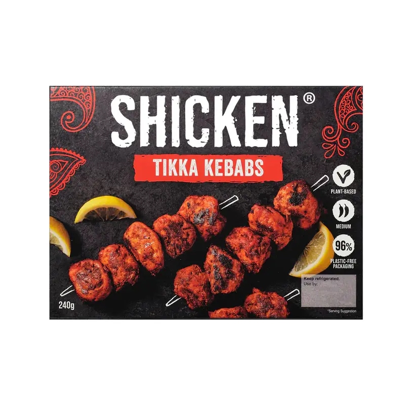 SHICKEN - Brochetas Veganas Tikka Kebab