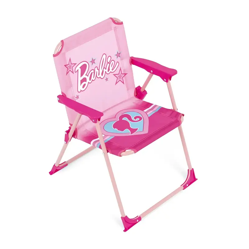 Silla Barbie plegable infantil para interior exterior playa piscina 38X32X53CM