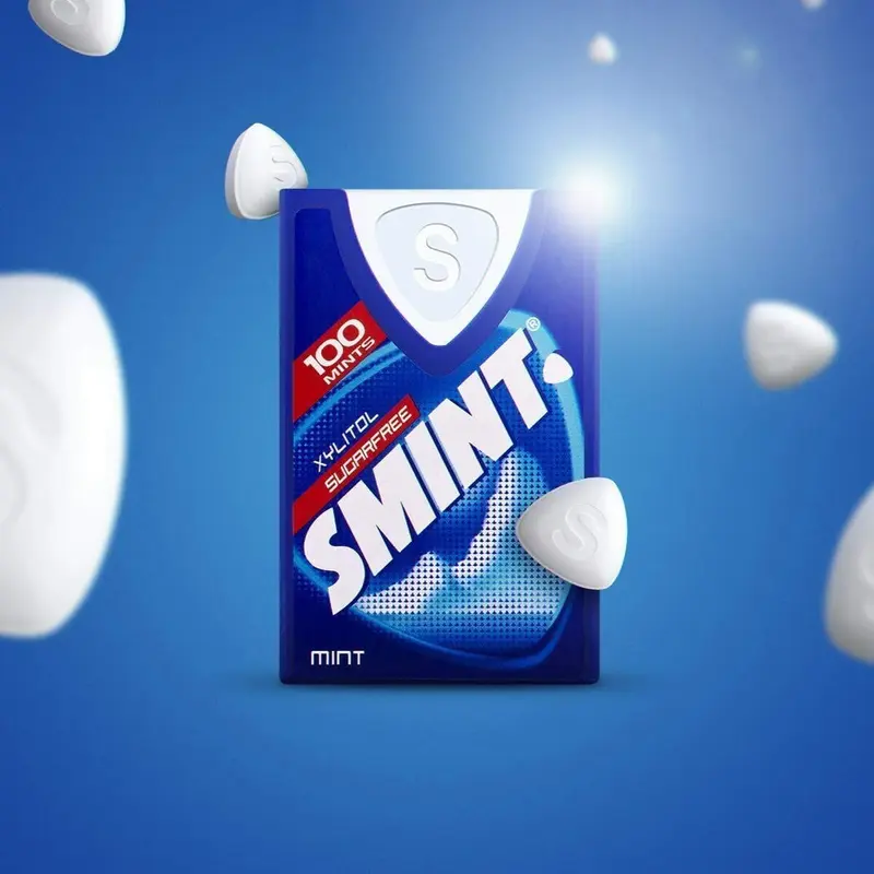 Smint Tabs Menta, Caramelo Comprimido Sin Azúcar - 12 unidades de 8 gr. (Total 96 gr.)