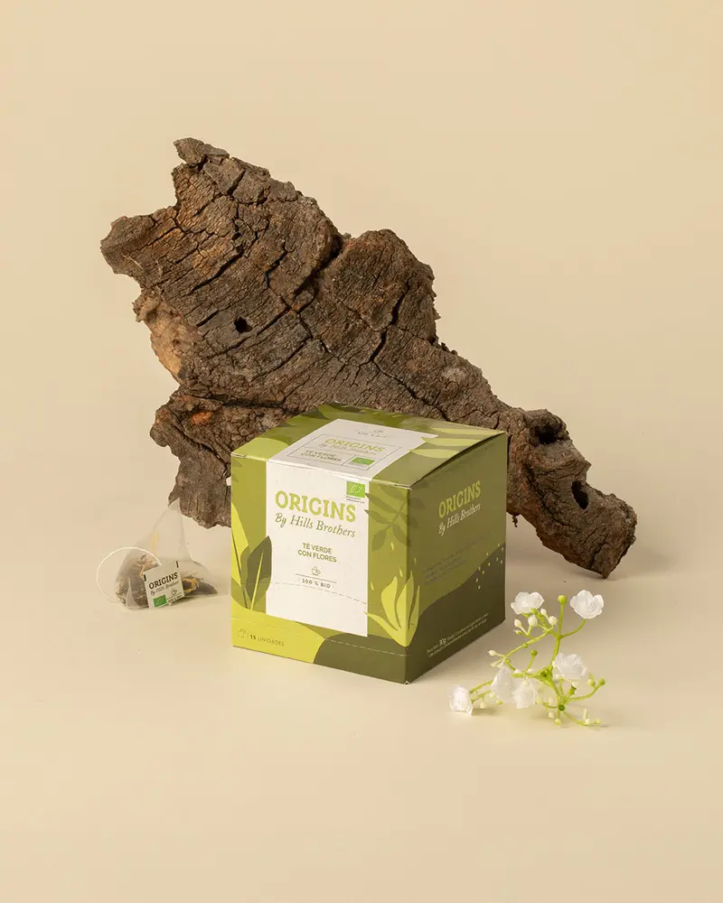 Té origins hills brothers verde flores 15 uds