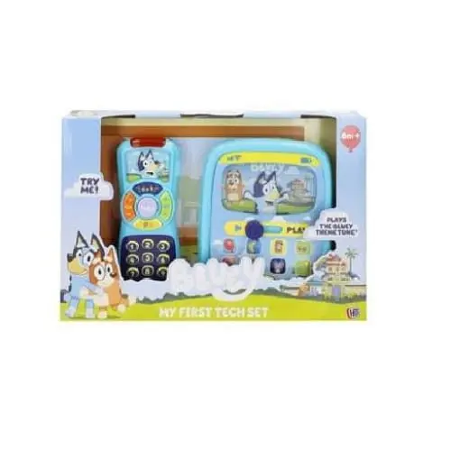 Teléfono y tablet Bluey mi primer set con luz y sonido