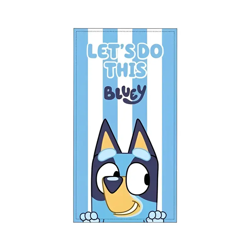 Toalla Playa Piscina Bluey Rayas 70x140cm infantil de microfibra para niños
