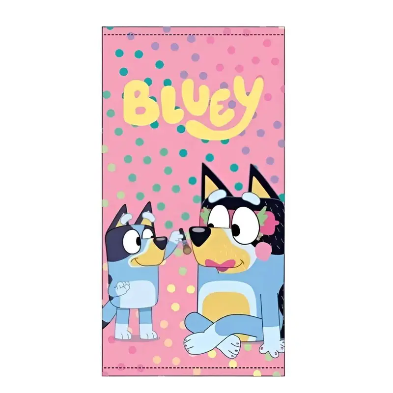 Toalla Playa Piscina Bluey Rosa 70x140cm infantil de microfibra para niños