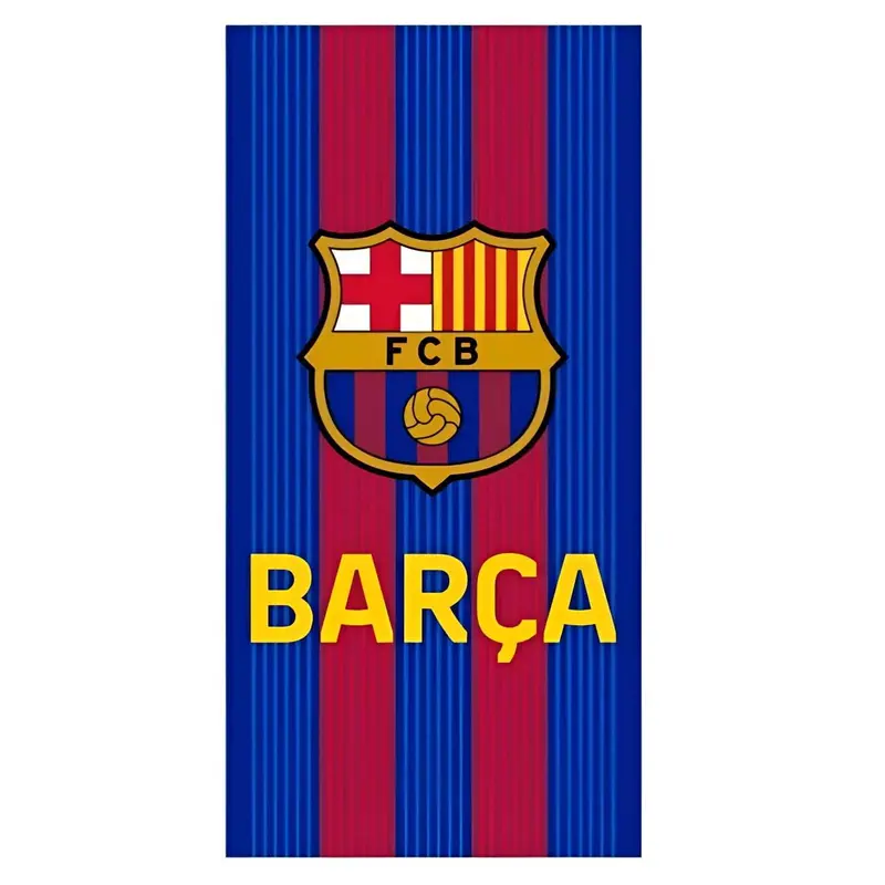 Toalla Playa Piscina FC Barcelona Oficial 70x140cm infantil de microfibra para niños