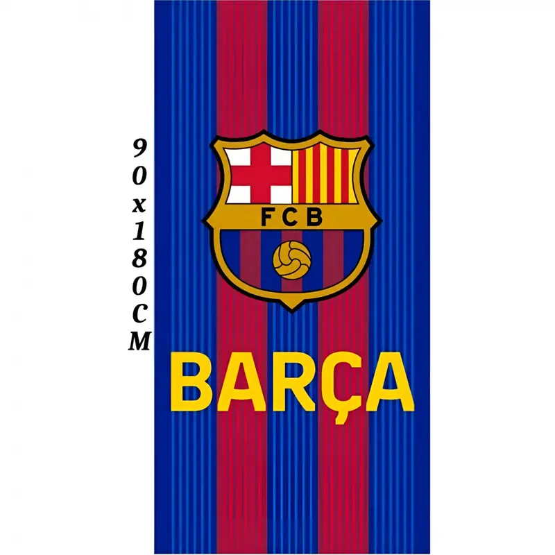 Toalla Playa Piscina Infantil FC Barcelona 90x180cm escudo