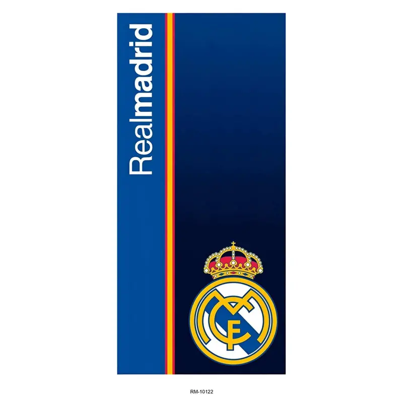 Toalla Playa Piscina infantil Real Madrid Franja Bandera azul Oficial 70x140cm