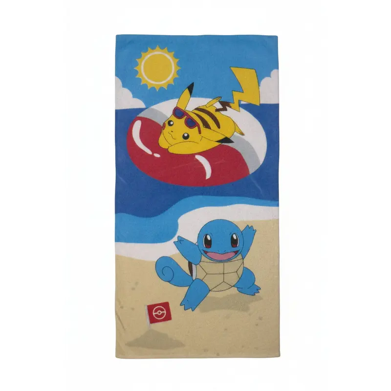 Toalla playa y piscina infantil Pokémon flotador 70x140cm