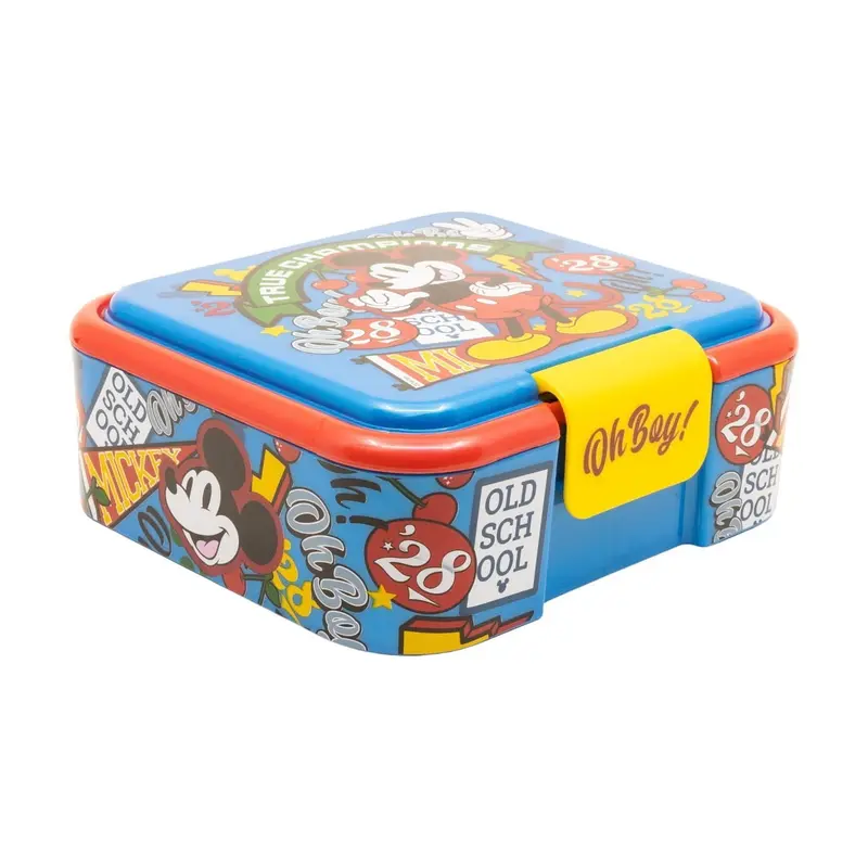 Tupper sandwichera infantil Mickey Mouse Disney con tres compartimentos