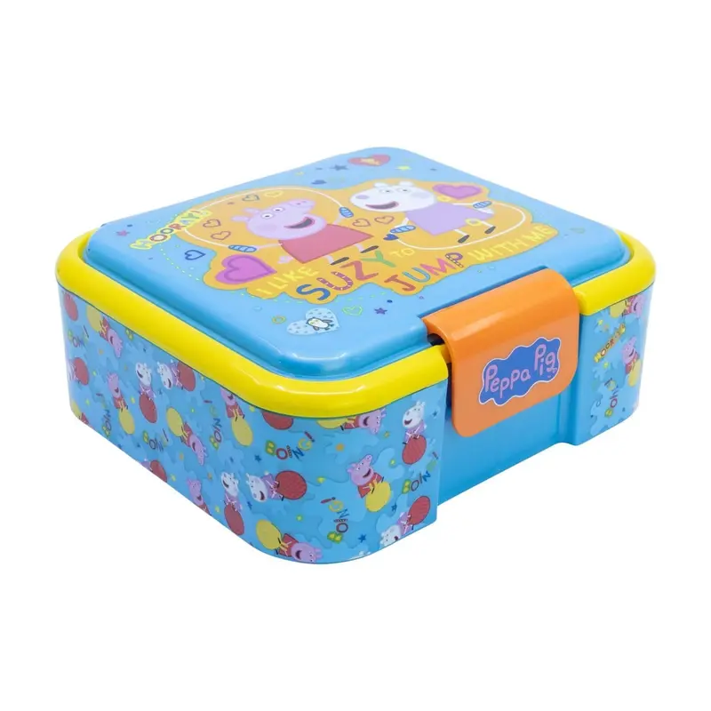 Tupper sandwichera infantil Peppa Pig con tres compartimentos
