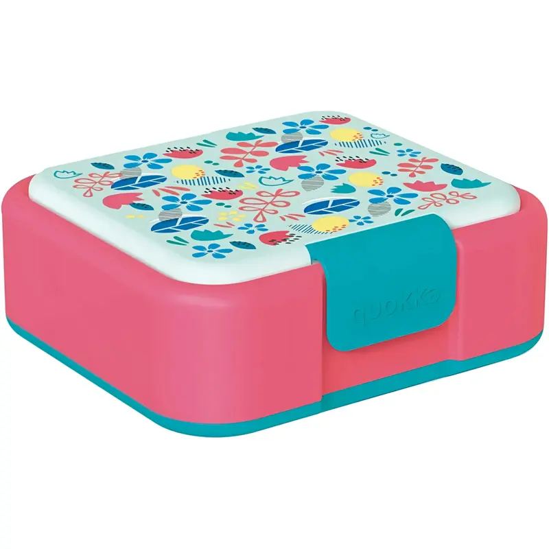 Tupper sandwichera infantil QUOKKA TWIST KIDS FLOWERS con compartimentos