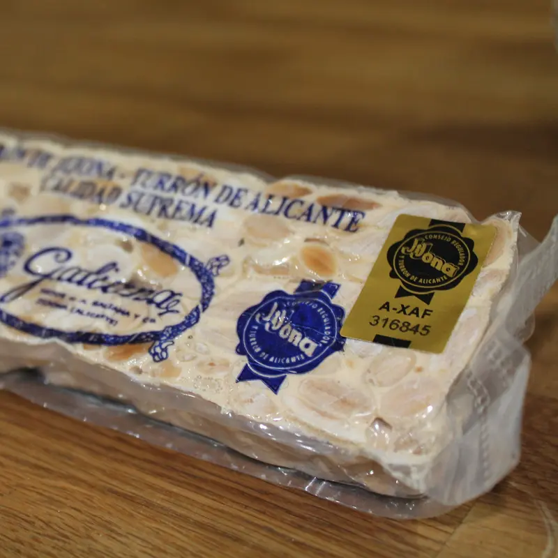 Turrón de Alicante sin azúcar añadido