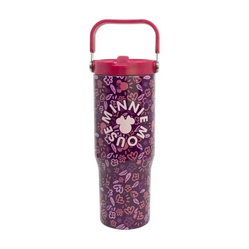 Vaso botella termo Minnie Mouse Disney "Cherrylicious" acero inoxidable con asa y 860ml