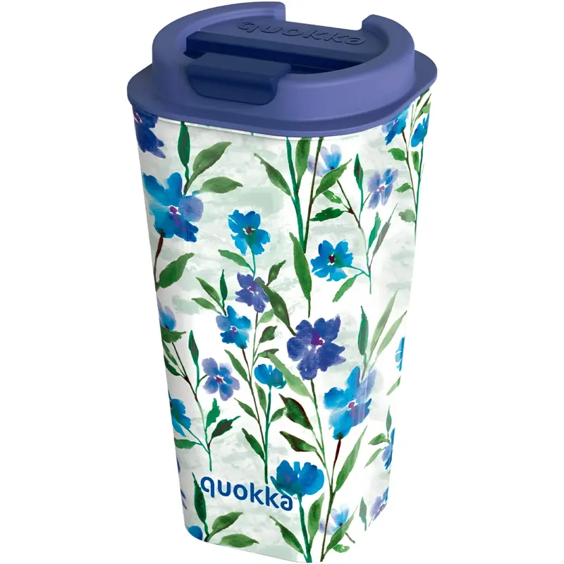 Vaso café doble pared QUOKKA PP FLUX DITSY BLOOM 450ML