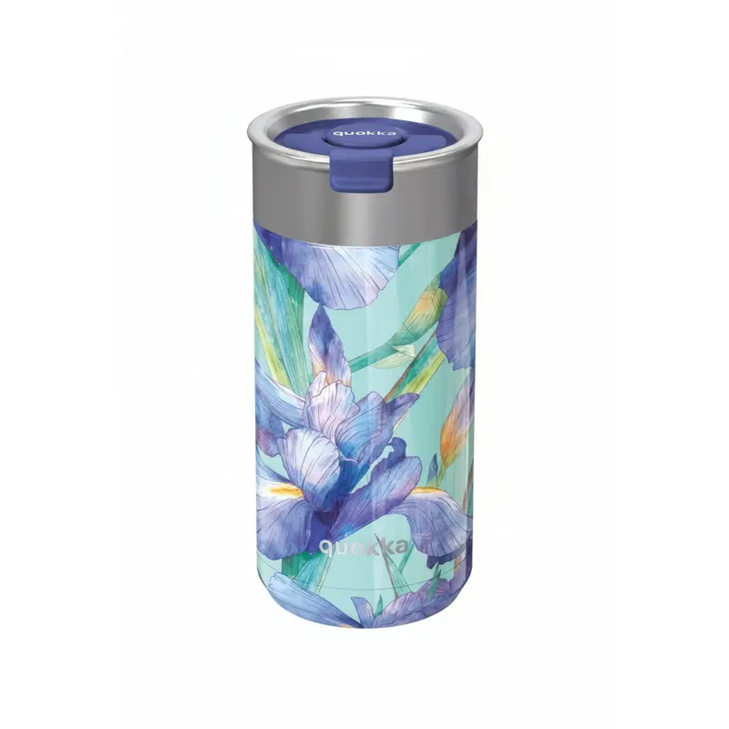 Vaso Térmico Acero Inoxidable QUOKKA BOOST Blue Irises 400ML
