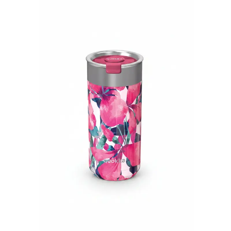 Vaso Térmico Acero Inoxidable QUOKKA BOOST Pink Bloom 400ML