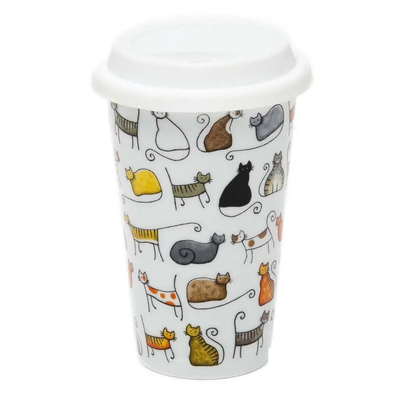 Vaso Térmico de Gatos con tapa de silicona