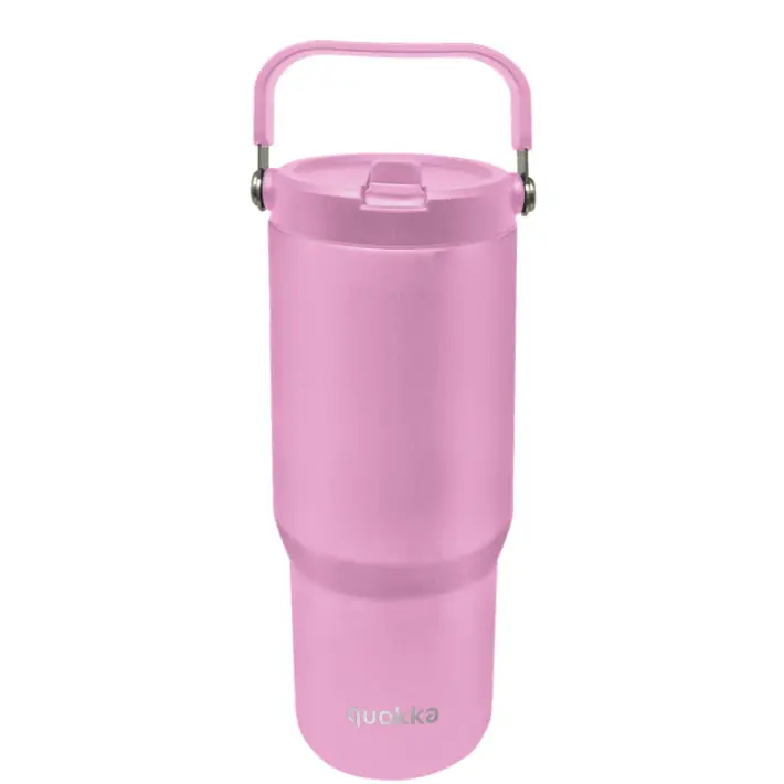 Vaso térmico Quokka CORE "Blossom Pink" 860ML de acero inoxidable con asa