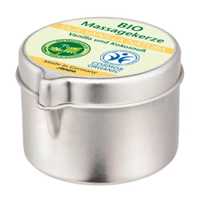 VELA DE MASAJE BIO DE VAINILLA Y COCO 50 ML