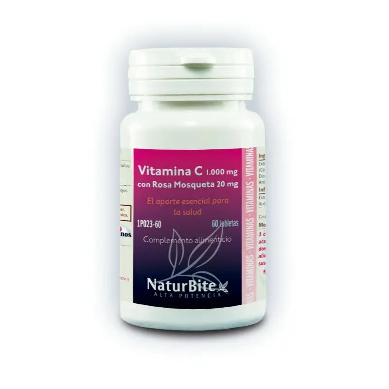 VIT C CON ROSA MOSQUETA 20 mg 180 Tab