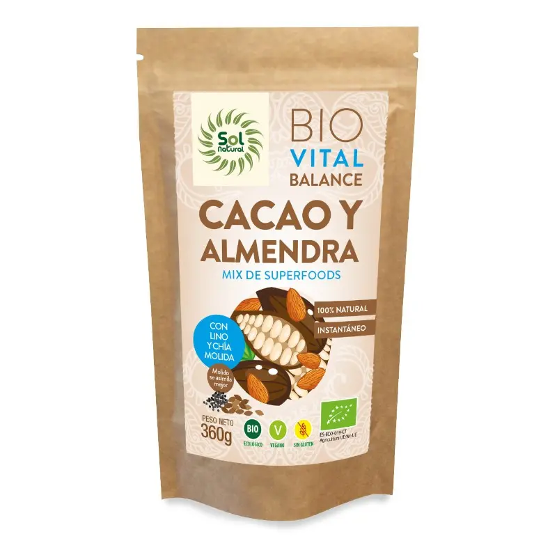 VITAL BALANCE CACAO Y ALMENDRAS BIO 360 g