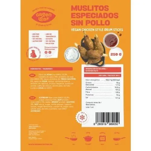 VN Green Leaf - Muslitos de Pollo Especiados Veganos