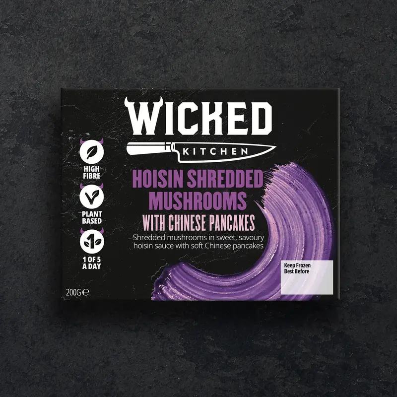 Wicked Kitchen - Setas Shiitake Desmenuzadas con Salsa Hoisin y Tortitas Chinas